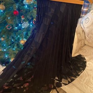 Hugo Boss Skirts |Pleated Lace Midi-Skirt used Size 4 | Color: Black Size: 4